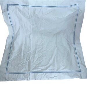 Anne de Solene Paris Made France white blue piping Euro Sham